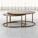 Dark Wood And Brass Coffee Table